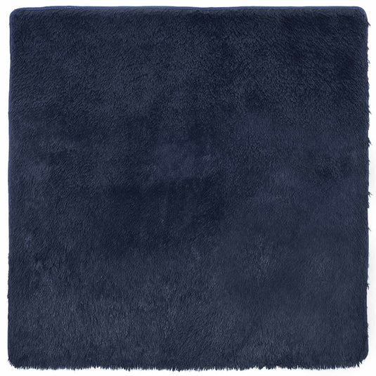 Vidaxl hoogpolig vloerkleed navarra 240x240 cm polyester marineblauw