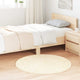 Vidaxl hoogpolig vloerkleed navarra 100x100 cm polyester crèmekleurig