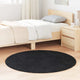Vidaxl hoogpolig vloerkleed navarra 120x120 cm polyester zwart