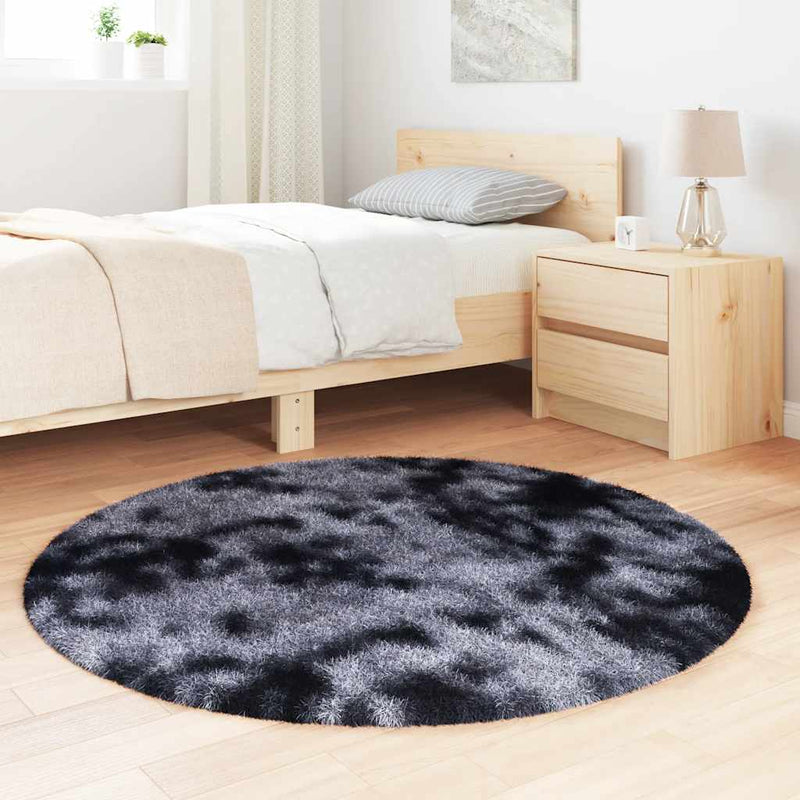 Afbeelding laden in galerijviewer, Vidaxl hoogpolig vloerkleed navarra 120x120 cm polyester donkergrijs
