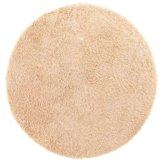 Vidaxl hoogpolig vloerkleed navarra 200x200 cm polyester beige