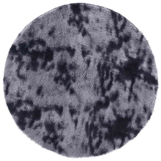 Vidaxl hoogpolig vloerkleed navarra 200x200 cm polyester donkergrijs