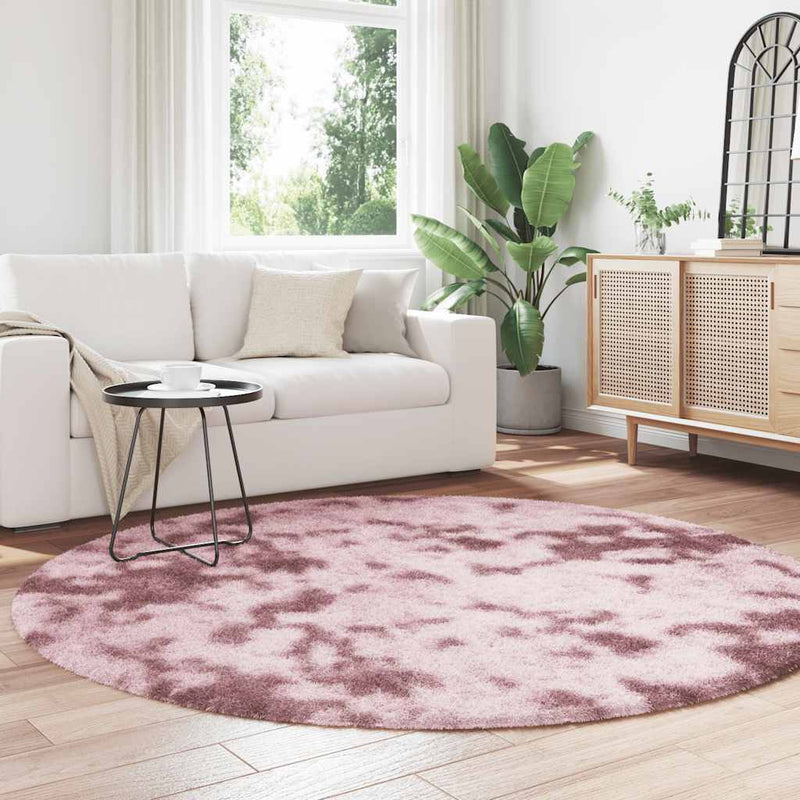 Afbeelding laden in galerijviewer, Vidaxl hoogpolig vloerkleed navarra 200x200 cm polyester stoffig roze
