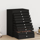 Vidaxl sieradendoos 10-laags met horlogehouders zwart 29x20,5x40,5 cm