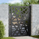 Vidaxl poort met lichtontwerp 100x125 cm staal zwart