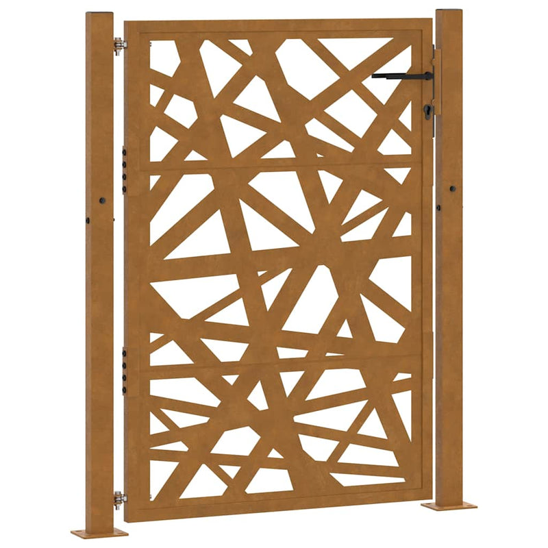 Afbeelding laden in galerijviewer, Vidaxl poort met lichtontwerp 100x125 cm weervast staal
