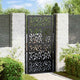 Vidaxl poort met bladontwerp 100x175 cm staal zwart