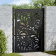 Vidaxl poort met golfontwerp 100x125 cm staal zwart