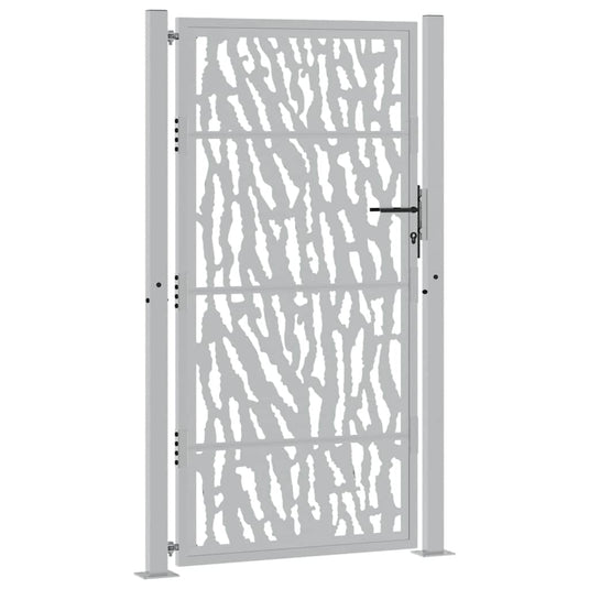 Vidaxl poort met sporenontwerp 100x175 cm weervast staal
