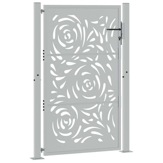 Vidaxl poort met vlamontwerp 100x150 cm weervast staal