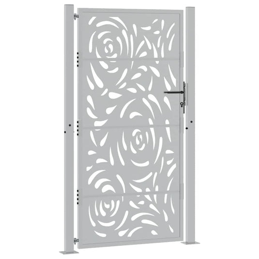 Vidaxl poort met vlamontwerp 100x175 cm weervast staal