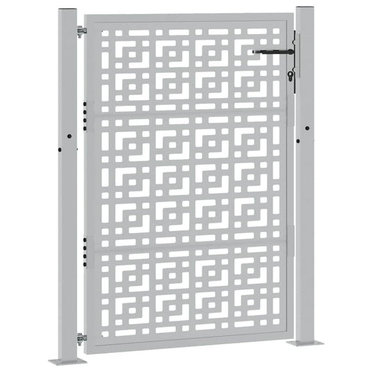 Vidaxl poort met kruisontwerp 100x125 cm weervast staal