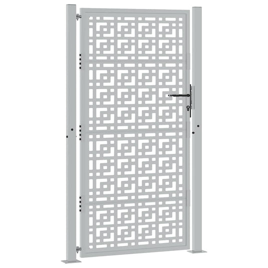 Vidaxl poort met kruisontwerp 100x175 cm weervast staal
