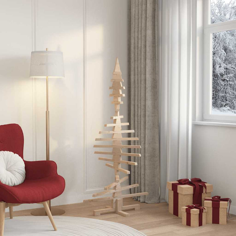 Afbeelding laden in galerijviewer, Vidaxl houten kerstboom ter decoratie 150 cm massief grenenhout
