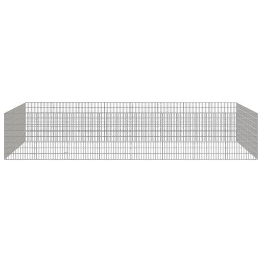 Vidaxl dierenverblijf 24 panelen 54x80 cm gegalvaniseerd ijzer