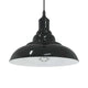 Vidaxl hanglamp in hoogte verstelbaar e27 ø31 cm metaal glanzend zwart