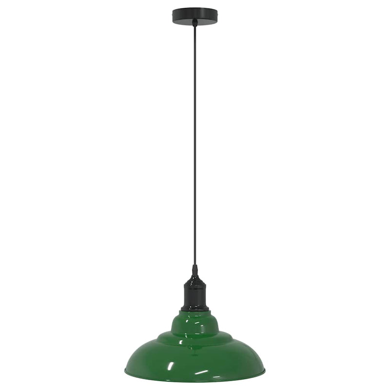 Afbeelding laden in galerijviewer, Vidaxl hanglamp in hoogte verstelbaar e27 ø31 cm metaal glanzend groen
