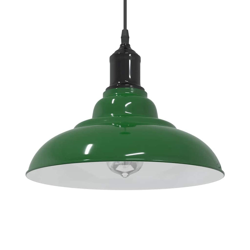 Afbeelding laden in galerijviewer, Vidaxl hanglamp in hoogte verstelbaar e27 ø31 cm metaal glanzend groen
