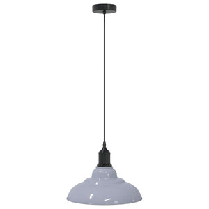 Vidaxl hanglamp in hoogte verstelbaar e27 ø31 cm metaal glanzend grijs