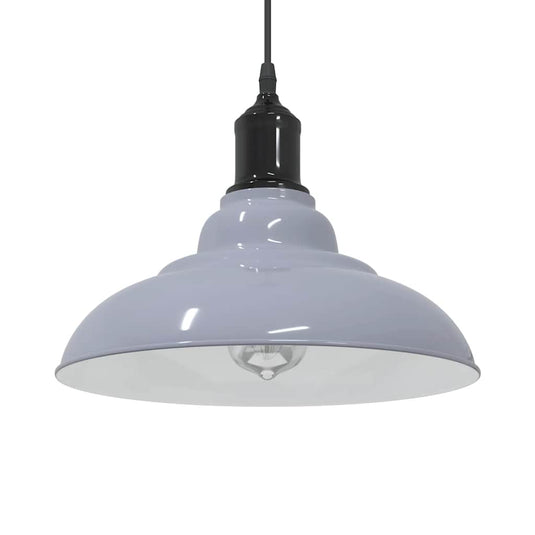 Vidaxl hanglamp in hoogte verstelbaar e27 ø31 cm metaal glanzend grijs