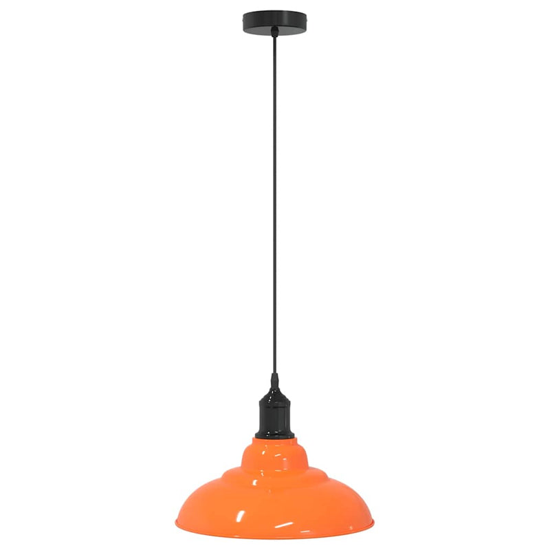 Afbeelding laden in galerijviewer, Vidaxl hanglamp in hoogte verstelbaar e27 ø31cm metaal glanzend oranje
