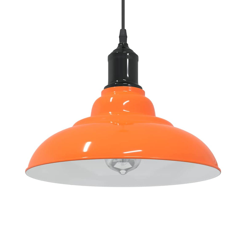 Afbeelding laden in galerijviewer, Vidaxl hanglamp in hoogte verstelbaar e27 ø31cm metaal glanzend oranje
