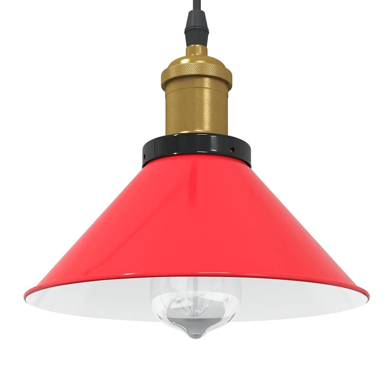 Afbeelding laden in galerijviewer, Vidaxl hanglamp in hoogte verstelbaar e27 ø22 cm metaal glanzend rood
