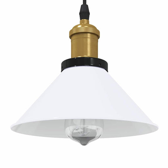 Vidaxl hanglamp in hoogte verstelbaar e27 ø22 cm metaal glanzend wit