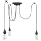 Vidaxl hanglamp met 3 lamphouders e27 metaal zwart
