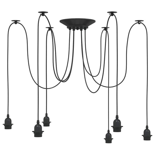 Vidaxl hanglamp met 6 lamphouders e27 metaal zwart