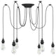 Vidaxl hanglamp met 6 lamphouders e27 metaal zwart