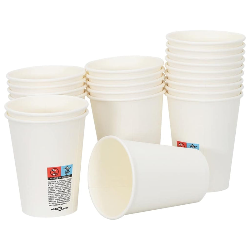 Afbeelding laden in galerijviewer, Vidaxl papieren koffiekopjes 1000 st 12oz 300 ml wit

