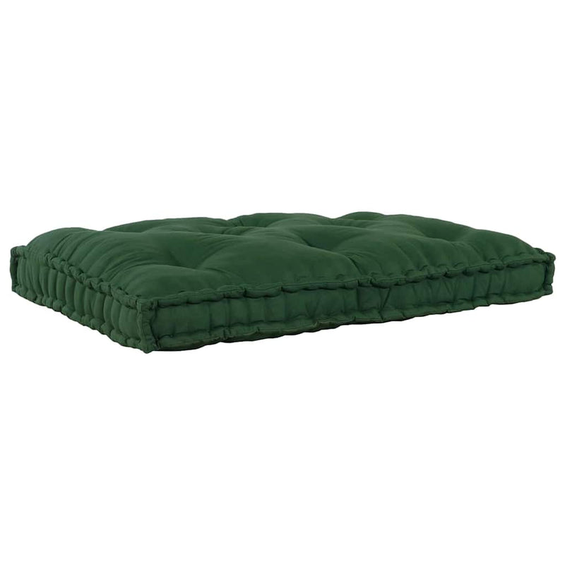 Afbeelding laden in galerijviewer, Vidaxl pallet sofa kussen groen 120 x 80 x 12 cm stof
