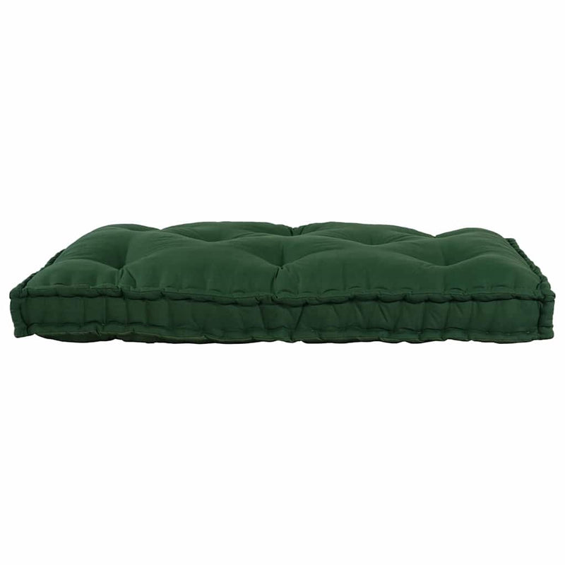 Afbeelding laden in galerijviewer, Vidaxl pallet sofa kussen groen 120 x 80 x 12 cm stof
