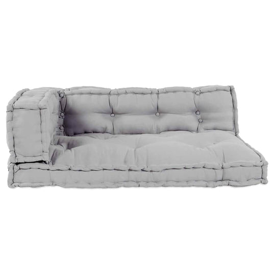 Vidaxl modulair bank 3 pcs grijs 120 x 80 x 38 cm stof