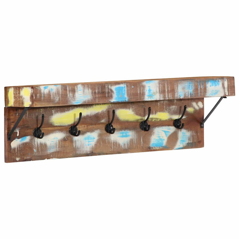 Afbeelding laden in galerijviewer, Vidaxl kapstok met plank bruin 73 x 19 x 23 cm massief gerecycled hout
