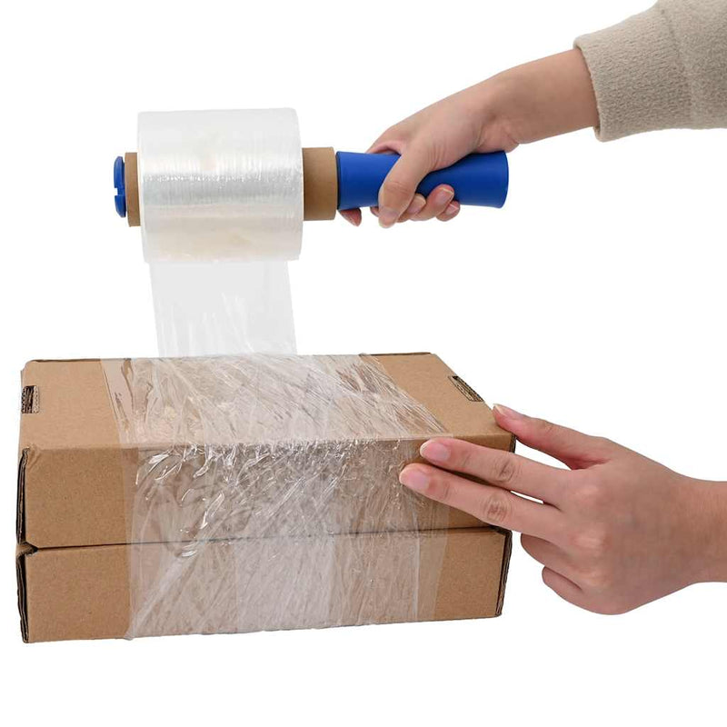Afbeelding laden in galerijviewer, Vidaxl stretchfilm met handvat 10 st transparant 23 μm 10 cm x 150 m
