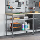 Vidaxl werktafel met plank grijs 100 x 55 x 85 cm gepoedercoat staal