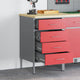 Vidaxl werkbank rood en grijs 50 x 55 x 85 cm engineered hout en staal