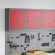 Vidaxl gereedschapskast met plank rood en grijs 50 x 20 x 55 cm