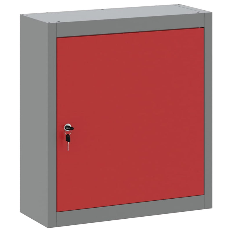 Afbeelding laden in galerijviewer, Vidaxl gereedschapskast met plank rood en grijs 50 x 20 x 55 cm
