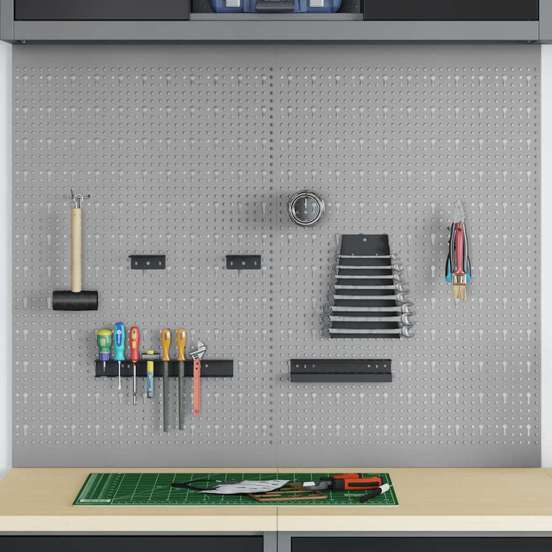 Afbeelding laden in galerijviewer, Vidaxl gereedschap wandpaneel 2 pcs grijs 100 x 1 x 80 cm
