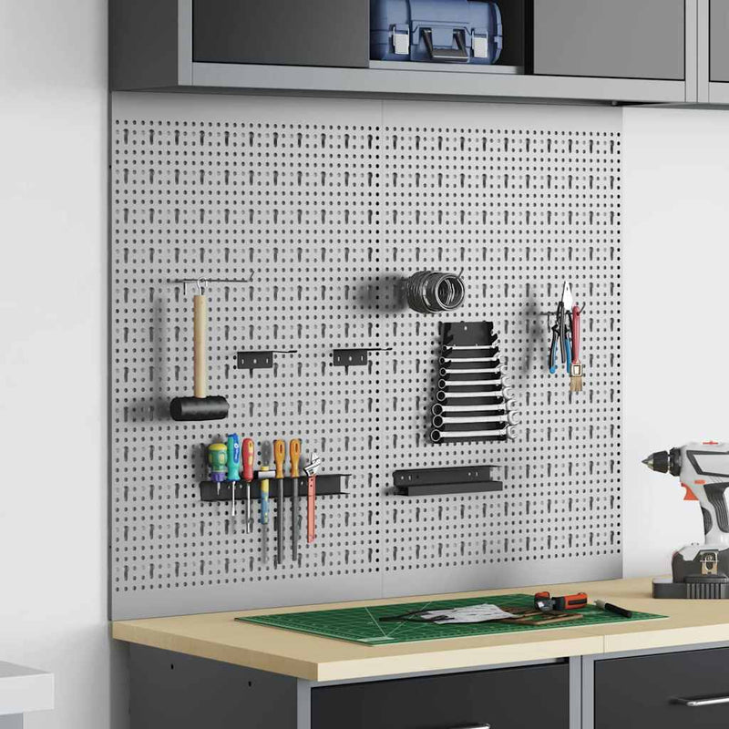 Afbeelding laden in galerijviewer, Vidaxl gereedschap wandpaneel 2 pcs grijs 100 x 1 x 80 cm
