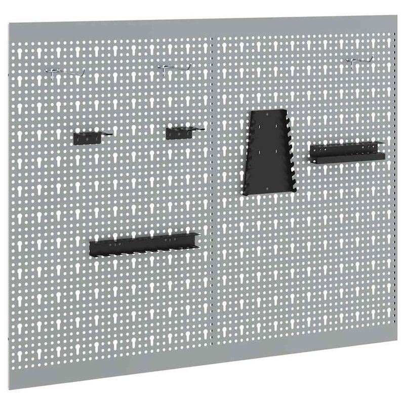 Afbeelding laden in galerijviewer, Vidaxl gereedschap wandpaneel 2 pcs grijs 100 x 1 x 80 cm

