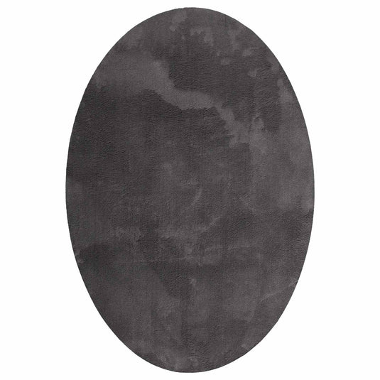 Vidaxl vloerkleden ovaal huarte antraciet 160 x 230 cm 100% polyester