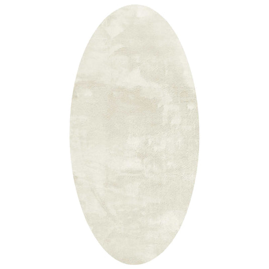 Vidaxl vloerkleden ovaal huarte crème 100 x 200 cm 100% polyester