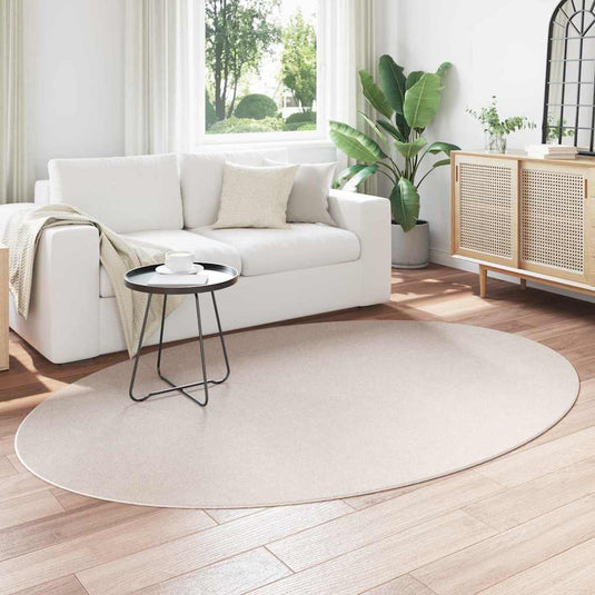 Vidaxl vloerkleden ovaal huarte zand 160 x 230 cm 100% polyester