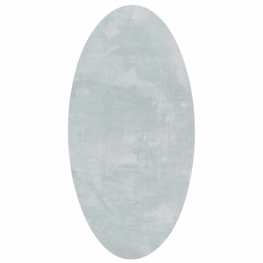 Vidaxl vloerkleden ovaal huarte grijs 100 x 200 cm 100% polyester