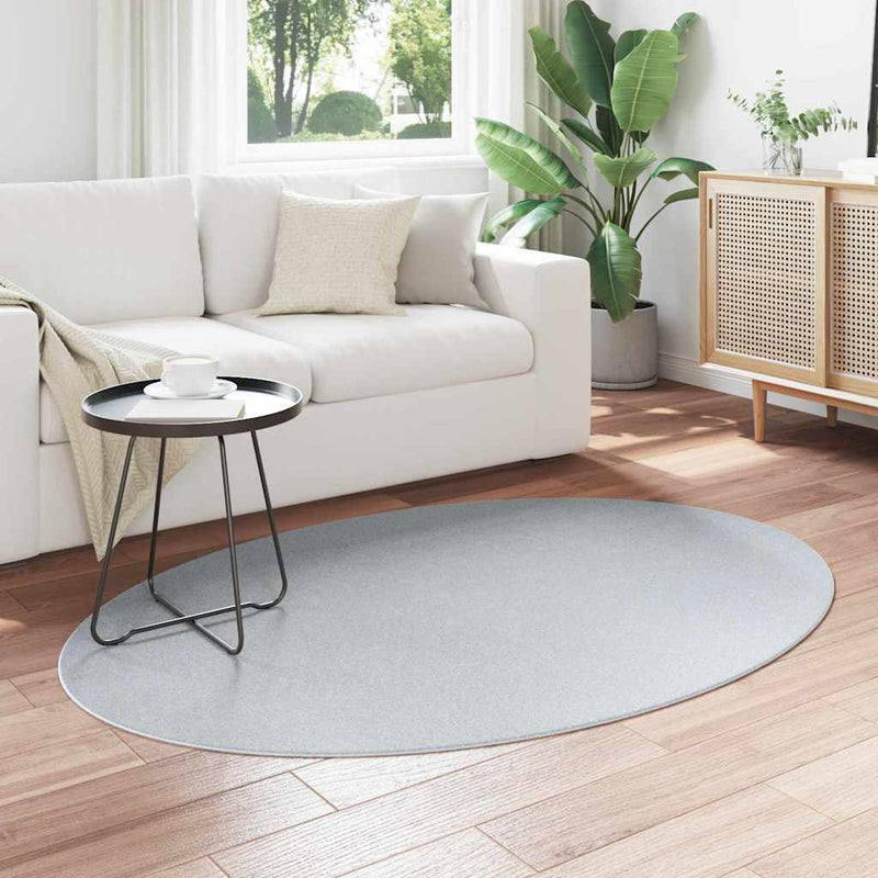 Afbeelding laden in galerijviewer, Vidaxl vloerkleden ovaal huarte grijs 120 x 170 cm 100% polyester
