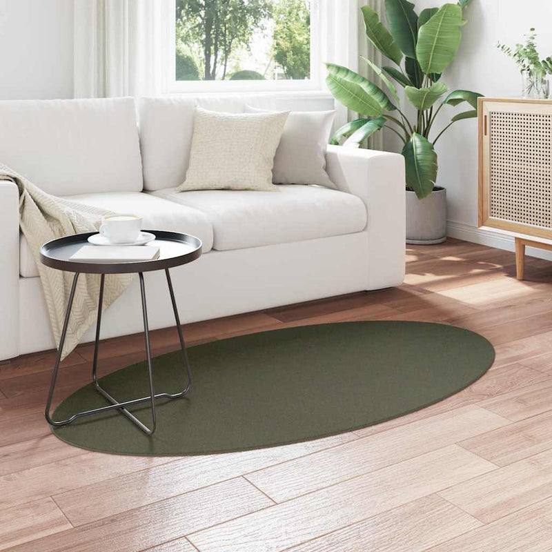 Afbeelding laden in galerijviewer, Vidaxl vloerkleden ovaal huarte bosgroen 80 x 150 cm 100% polyester

